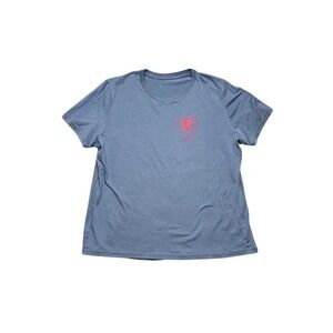 Janji Mens Runterra Bio T-Shirt XL Blue Graphic Running OEKO-TEX Sustainable ECO